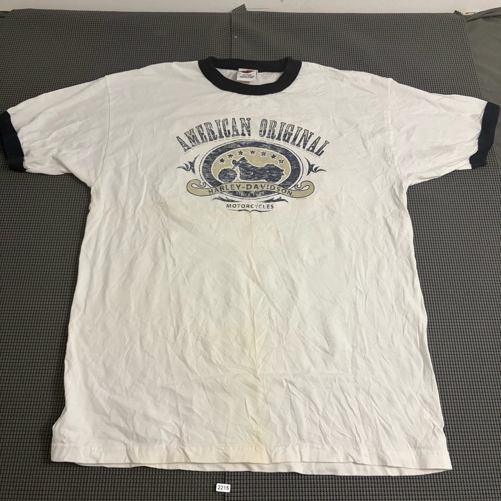 Harley Davidson Grand Canyon Arizona Ringer T-Shirt XL White American Original